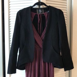 Black Blazer with Brass Accents